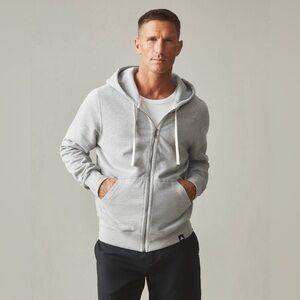 NWOT American Giant Men's Midweight Full Zip Hoodie Heather Gray size 2XL Fleece